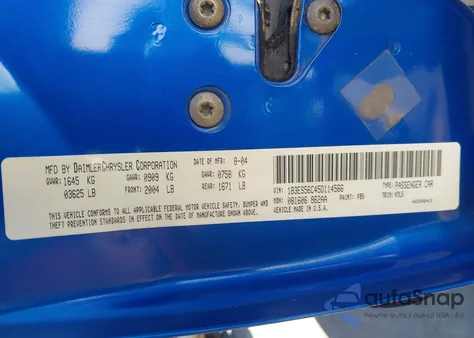 2005 Dodge Neon Sxt z USA, uszkodzony, nr VIN 1B3ES56C45D114566